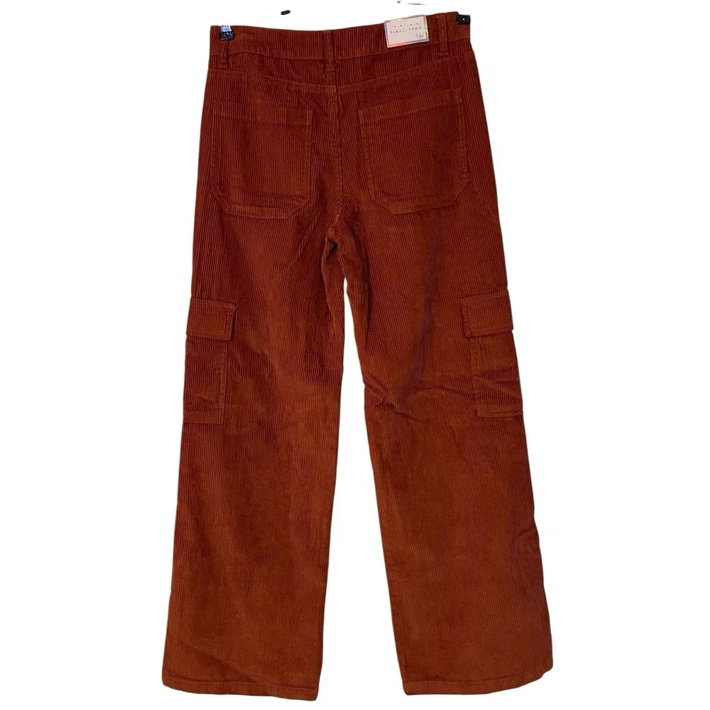 NWT Tinseltown Brown Corduroy Wide‎ Leg Cargo Pant Y2K Grunge Skater Rave 5 / 27